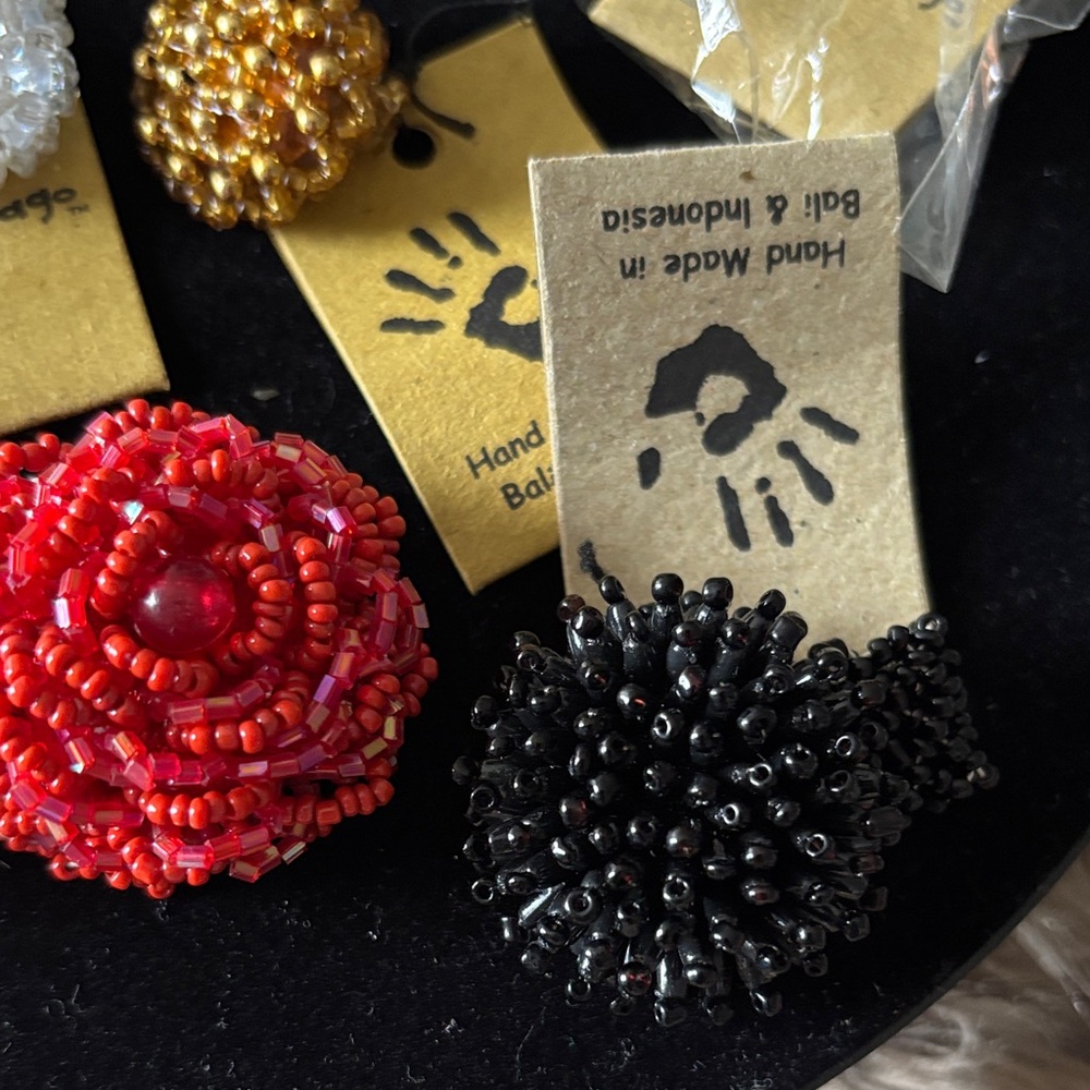 Authentic Bali Colorful Beaded Ring Set - Picture 3 of 6